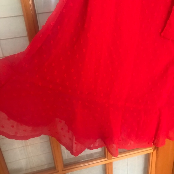 Red wrap dress size L - Picture 3 of 6